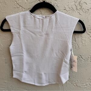 HALARA Textured Waffle Knit Gray Crop Top